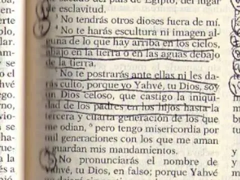 Versiculo dela biblia donde estan los 10 mandamientos